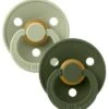 BIBS Schnuller Colour 2er-Pack Latex Größe 1, Sage/Hunter Green