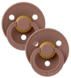 BIBS Schnuller Colour 2er-Pack Latex Größe 1, Woodchuck