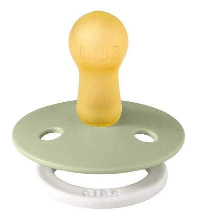 BIBS Schnuller Colour 2er-Pack Latex Größe 2, Sage Glow/Cloud Glow - Image 3