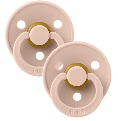 BIBS Schnuller Colour 2er-Pack Latex Größe 2, Blush