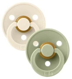 BIBS Schnuller Colour 2er-Pack Latex Größe 3 Ivory/Sage