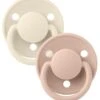 BIBS Schnuller De Lux 2er-Pack Silicone, Ivory/Blush
