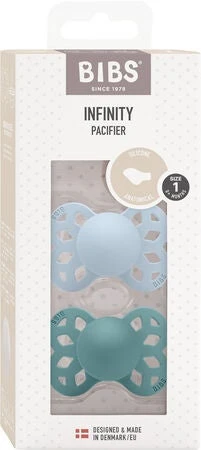 BIBS Infinity Schnuller 2er-Pack Gr. 1 Anatomical, Baby Blue/Island Sea - Image 2