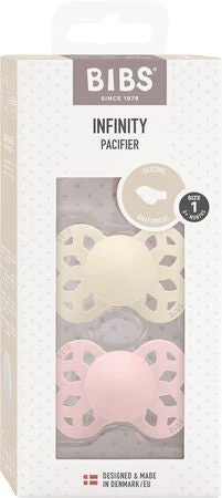 BIBS Infinity Schnuller 2er-Pack Gr. 1 Anatomical, Ivory/Blossom - Image 2