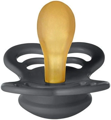 BIBS Supreme Schnuller 2er-Pack Latex Gr. 1, Iron/Baby Blue - Image 2