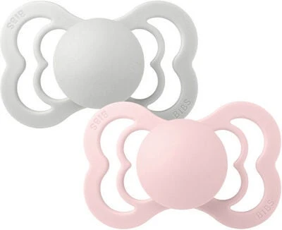 BIBS Supreme Schnuller 2er-Pack Latex Gr. 1, Haze/Blossom