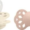 BIBS Infinity Schnuller 2er-Pack Silikon Größe 2 Anatomisch, Ivory/Blush