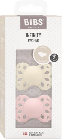 BIBS Infinity Schnuller 2er-Pack Gr. 2 Anatomical, Ivory/Blossom - Image 2