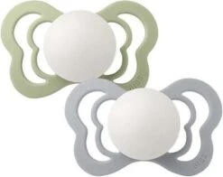 BIBS Couture Schnuller 2er-Pack Latex Gr. 1, Sage Glow/Cloud Glow