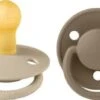 BIBS Schnuller De Lux 2er-Pack Latex Gr. 1, Vanilla/Dark Oak