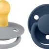 BIBS Schnuller De Lux 2er-Pack Latex Gr. 1, Cloud/Steel Blue