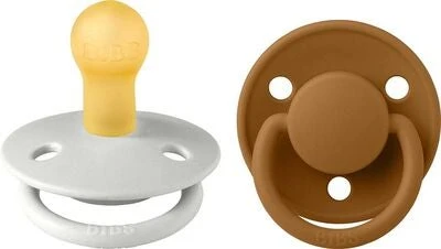 BIBS Schnuller De Lux 2er-Pack Latex Gr. 1, Haze/Caramel