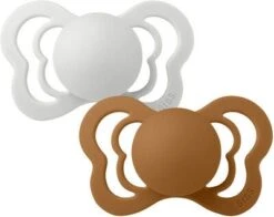 BIBS Couture Schnuller 2er-Pack Latex Gr. 2, Haze/Caramel