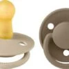 BIBS Schnuller De Lux 2er-Pack Latex Gr. 2, Vanilla/Dark Oak