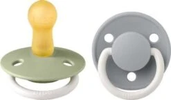 BIBS Schnuller De Lux 2er-Pack Latex Gr. 2, Sage Glow/Cloud Glow
