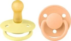 BIBS Schnuller De Lux 2er-Pack Latex Gr. 2, Sunshine/Peach Sunset
