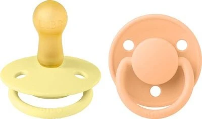 BIBS Schnuller De Lux 2er-Pack Latex Gr. 2, Sunshine/Peach Sunset