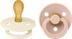BIBS Colour Schnuller 2er-Pack Latex Größe 2, Ivory/Blush