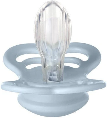 BIBS Supreme Schnuller 2er-Pack Silikon Gr. 2, Iron/Baby Blue - Image 2