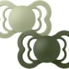 BIBS Supreme Schnuller 2er-Pack Silikon Gr. 2, Sage/Hunter Green