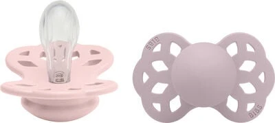 BIBS Infinity Schnuller 2er-Pack Silikon Größe 1 Symmetrisch, Blossom/Dusky Lilac