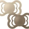 BIBS Supreme Schnuller 2er-Pack Latex Gr. 2, Vanilla/Dark Oak