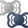 BIBS Supreme Schnuller 2er-Pack Latex Gr. 2, Cloud/Steel Blue