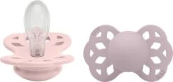 BIBS Infinity Schnuller 2er-Pack Silikon Größe 2 Symmetrisch, Blossom/Dusky Lilac