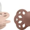 BIBS Infinity Schnuller 2er-Pack Silikon Größe 2 Symmetrisch, Blush/Woodchuck