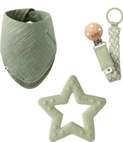 BIBS Baby Shower My First 6 Months Geschenkset, Sage