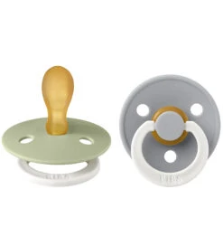 Bibs Colour Glow Schnuller - 2er-Pack - Gr. 2 - Naturgummi - Sag