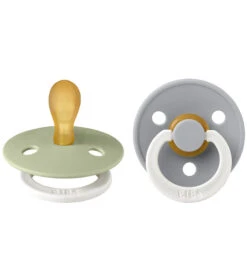 Bibs Colour Glow Schnuller - 2er-Pack - Gr. 1 - Naturgummi - Sag