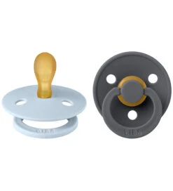 Bibs Colour Schnuller - 2er-Pack - Gr. 1 - Naturgummi - Iron/Bab