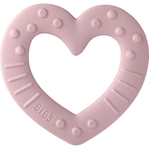 BIBS® Beißring Baby Bitie Peach Heart Ab 3 Monaten, Plum