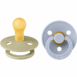BIBS® Schnuller Colour Khaki & Dusty Blue 0-6 Monate, 2 Stk.