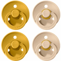 BIBS® Schnuller Colour Mustard / Vanilla 6-18 Monate, 4 Stk.