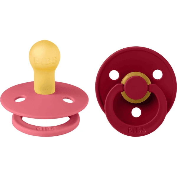 BIBS® Schnuller Colour Ruby/Coral 0-6 Monate, 2 Stk.