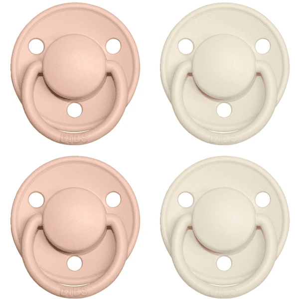 BIBS® Schnuller De Lux Ivory / Blush 0-36 Monate, 4 Stk.