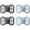 BIBS® Schnuller Supreme Baby Blue / Iron Latex 0-6 Monate, 4 Stk.