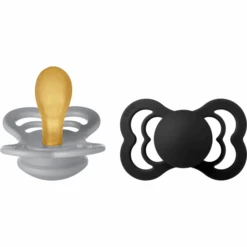 BIBS® Schnuller Supreme Cloud/Black Latex 6-36 Monate, 2 Stk.