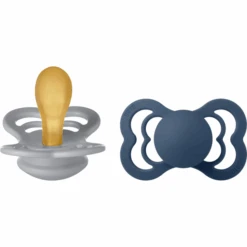 BIBS® Schnuller Supreme Cloud Und Steel Blue Latex 6-36 Monate, 2 Stk.