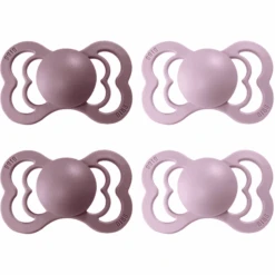 BIBS® Schnuller Supreme Dusky Lilac / Heather Silikon 6-36 Monate, 4 Stk.