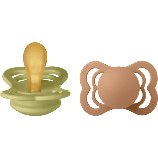 BIBS® Schnuller Supreme Latex Meadow Und Earth 0-6 Monate, 2 Stk.