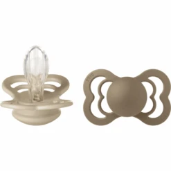 BIBS® Schnuller Supreme Vanilla/Dark Oak Silikon 6-36 Monate, 2 Stk.